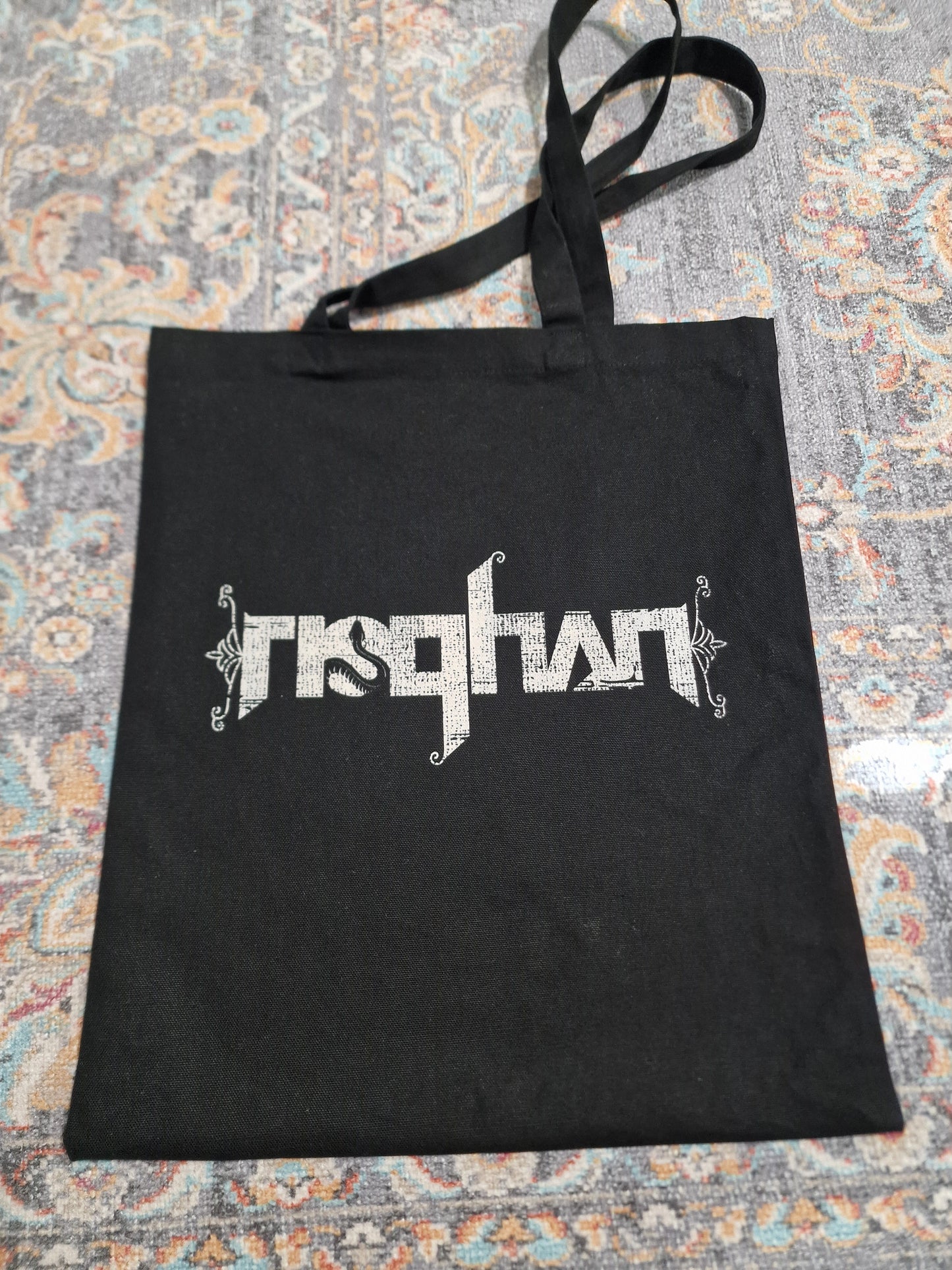 Rioghan - "Snake" Heavy duty black canvas bag
